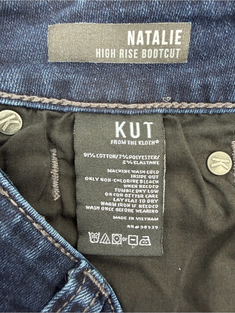 Kut from the Kloth Natalie High Rise Bootcut Jeans Dark Wash Size 8 - Picture 7 of 14